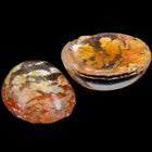 Vintage 10mm x 12mm Peach Foil Oval Cabochon #XS118-G