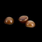 Vintage 3mm Brown Round Cabochon (4 Pcs) #XS119-A