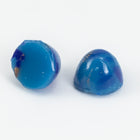 Vintage 5mm Marbled Blue High Dome Round Cabochon (2 Pcs) #XS119-F
