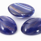 Vintage 10mm x 13mm Dark Blue Oval Cabochon XS12-E Lg