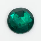 Vintage 13mm Emerald Faceted Round Fancy Stone #XS120-B