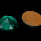 Vintage 13mm Emerald Faceted Round Fancy Stone #XS120-B