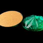 Vintage 15mm Emerald Seven Petal Cabochon #XS120-F