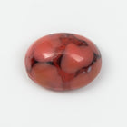 Vintage 6mm x 8mm Coral Pink/Red Crackle Oval Cabochon #XS121-K