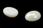Vintage 6mm x 8mm Luster White Oval Cabochon #XS122-A