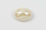 Vintage 6mm x 8mm Luster White Oval Cabochon #XS122-A