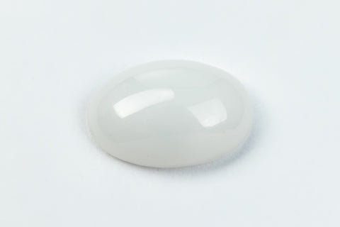 Vintage 9mm x 13mm White Oval Cabochon #XS122-C