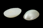Vintage 10mm x 14mm Pearl White Oval Cabochon #XS122-D