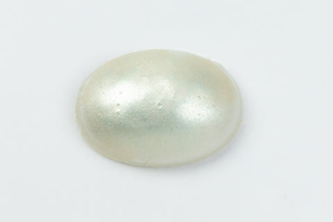 Vintage 10mm x 14mm Pearl White Oval Cabochon #XS122-D