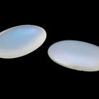 Vintage 13mm x 18mm Matte Crystal AB Oval Cabochon #XS122-E