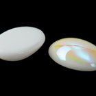 Vintage 13mm x 18mm White AB Oval Cabochon #XS123-D