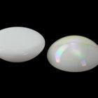 Vintage 15mm White AB Round Cabochon #XS123-E