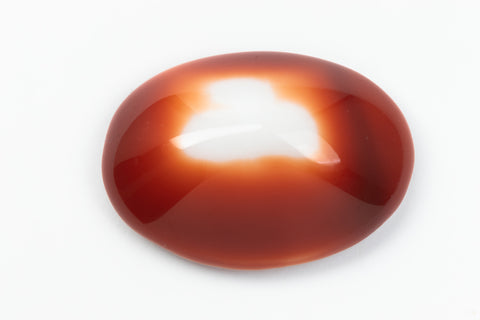 Vintage 18mm x 25mm Carnelian/White Marble Peaked Oval Cabochon #XS123-G