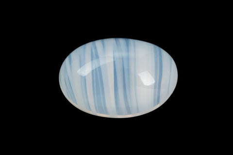Vintage 10mm x 14mm Opal White Stripe Oval Cabochon #XS124-B