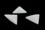 Vintage 12mm x 13.5mm White Triangle Cabochon #XS124-E