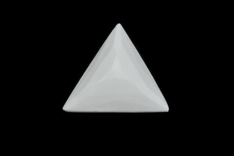 Vintage 12mm x 13.5mm White Triangle Cabochon #XS124-E
