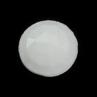 Vintage 19mm White Faceted Round Cabochon #XS124-F