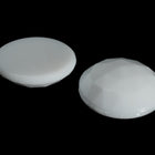 Vintage 19mm White Faceted Round Cabochon #XS124-F