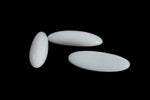 Vintage 5mm x 16mm White High Dome Long Oval Cabochon #XS125-A