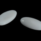 Vintage 9mm x 18mm White Long Oval Cabochon #XS125-B