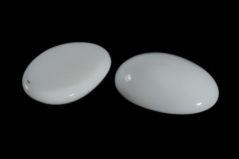 Vintage 13mm x 18mm White Oval Cabochon #XS125-C