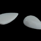 Vintage 8mm x 13mm White Faceted Teardrop Cabochon #XS125-E-1