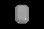 Vintage 10mm x 14mm White Faceted Octagon Cabochon #XS125-E-2
