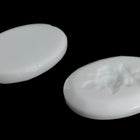 Vintage 18mm x 25mm White Rose Intaglio Oval Cabochon #XS125-F-Lg