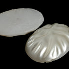 Vintage 20mm x 28mm White Luster Textured Oval Cabochon #XS126-E