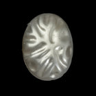 Vintage 20mm x 28mm White Luster Textured Oval Cabochon #XS126-E