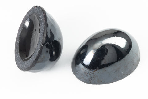 Vintage 13mm x 18mm Hematite High Dome Oval Cabochon #XS127-C