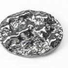 Vintage 13mm x 18mm Hematite Bumpy Oval Cabochon #XS128-C