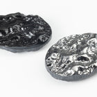 Vintage 13mm x 18mm Hematite Bumpy Oval Cabochon #XS128-C
