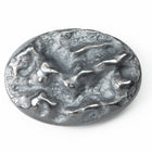 Vintage 18mm x 25mm Hematite Bumpy Oval Cabochon #XS128-D
