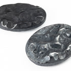 Vintage 18mm x 25mm Hematite Bumpy Oval Cabochon #XS128-D