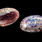 Vintage 13mm x 18mm Amethyst/Yellow/Silver Foil Oval Cabochon #XS129-C