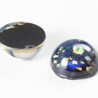 Vintage 11mm Cobalt Round Foil Cabochon #XS131-A