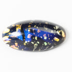 Vintage 9mm x 18mm Cobalt Long Oval Foil Cabochon #XS131-B