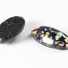 Vintage 9mm x 18mm Cobalt Long Oval Foil Cabochon #XS131-B