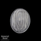 18mm x 22mm Frosted Crystal Oval Cabochon (2 Pcs) #XS138-B-General Bead