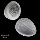 18mm x 22mm Frosted Crystal Oval Cabochon (2 Pcs) #XS138-B-General Bead