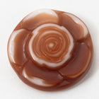 Vintage 18mm Brown Round Flower Cabochon #XS14-D