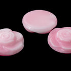 Vintage 14mm Pink Round Flower Cabochon #XS14-I