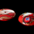 Vintage 20mm Red Millefiori Glass Cabochon #XS140-E