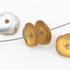 11.5mm Matte Honey Vintage Glass Flower Bead (2 Pcs) #XS15-B