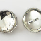 Vintage 16mm Round Clear Faceted Fancy Stone #XS15-H