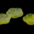11.5mm Opal Yellow Vintage Glass Flower Bead #XS16-F