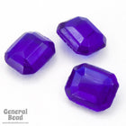 8mm x 10mm Transparent Cobalt Octagon Doublet (4 Pcs) #XS169-F-General Bead