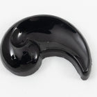 Vintage 14mm x 21mm Jet Comma Cabochon #XS17-A