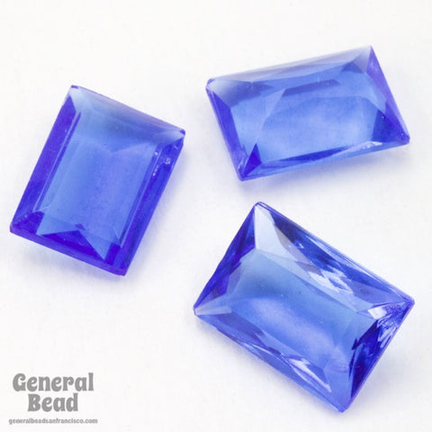 10mm x 15mm Transparent Sapphire Faceted Rectangle Cabochon (4 Pcs) #XS170-A-General Bead